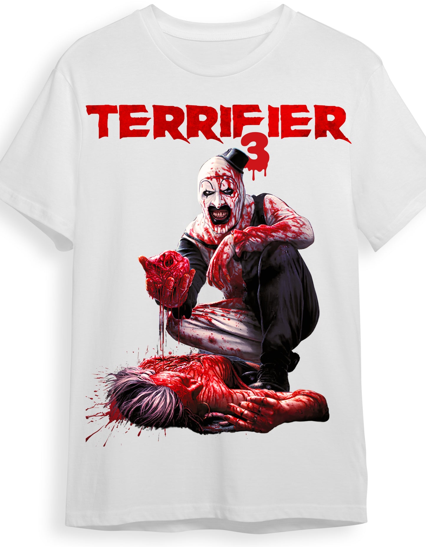 TERRIFIER 3 Movie "No Heart" Graphic T Shirt